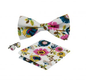 Pajarita set Floral White