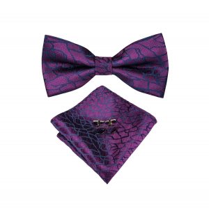 Pajarita set Purple Shine