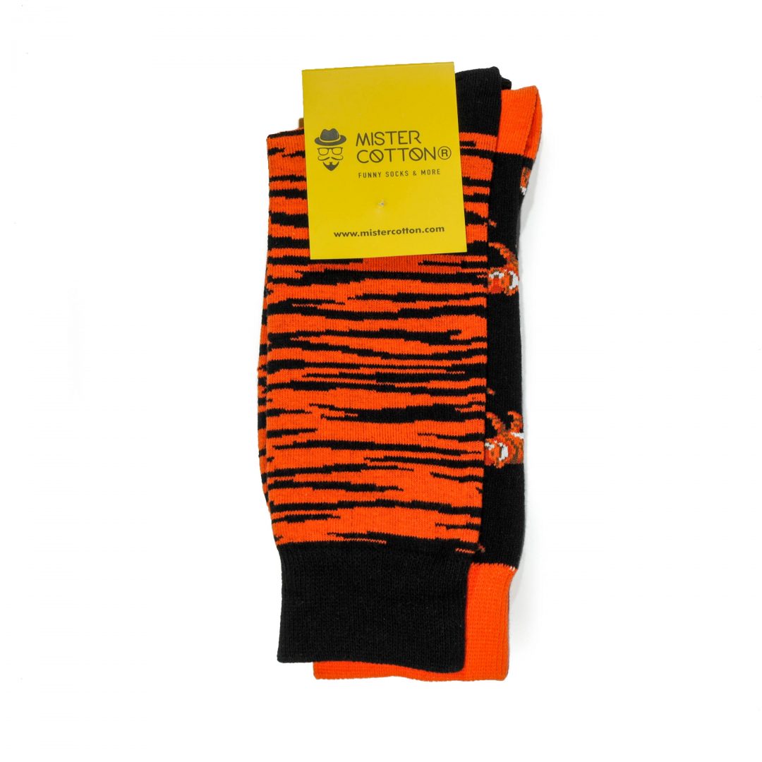 Many Mornings Calzini Mismatched Feet Of The Tiger - Tigre 80% Cotone - Unisex